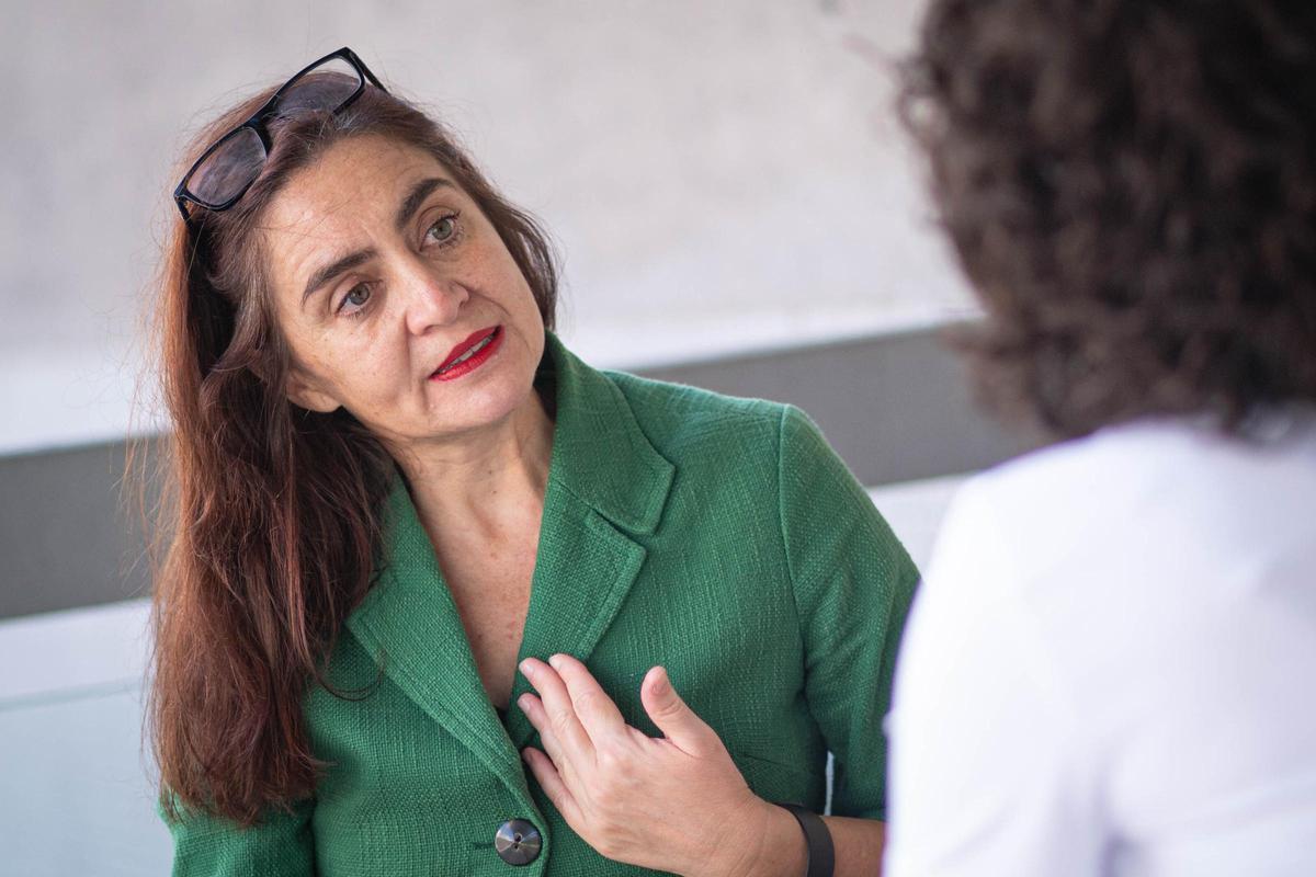 Belinda Tato durante la entrevista.