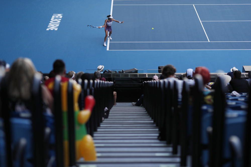 Las imágenes del partido entre Halep y Muguruza.