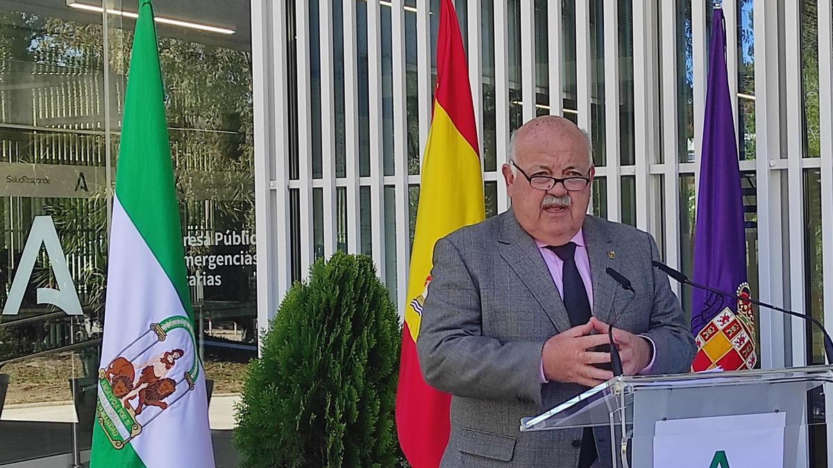 Jesús Aguirre, durante su intervención ante los medios.