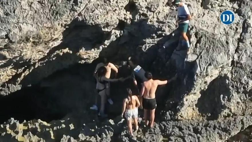 Vídeo: rescate de una bañista en Sant Joan.