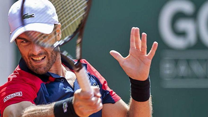 Pablo Andújar, en su partido de la semifinal en Ginebra