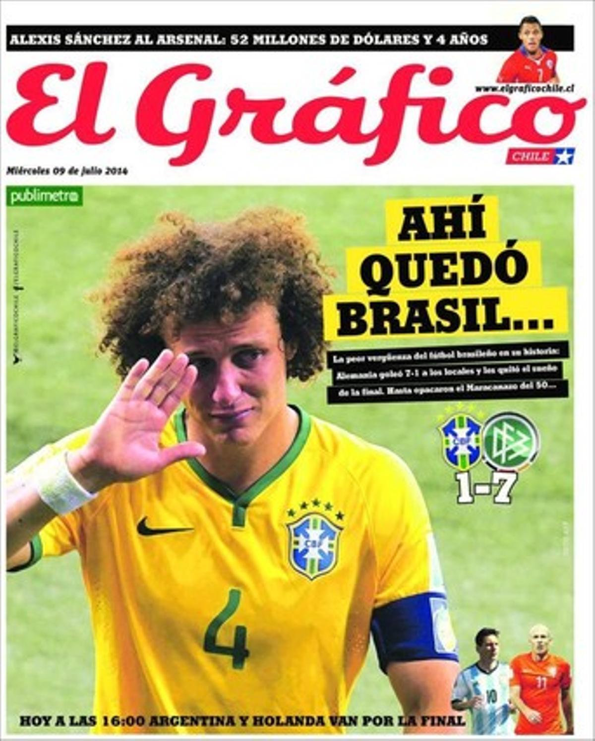 Així resumia ’El Gráfico’ de Xile la històrica derrota del Brasil.