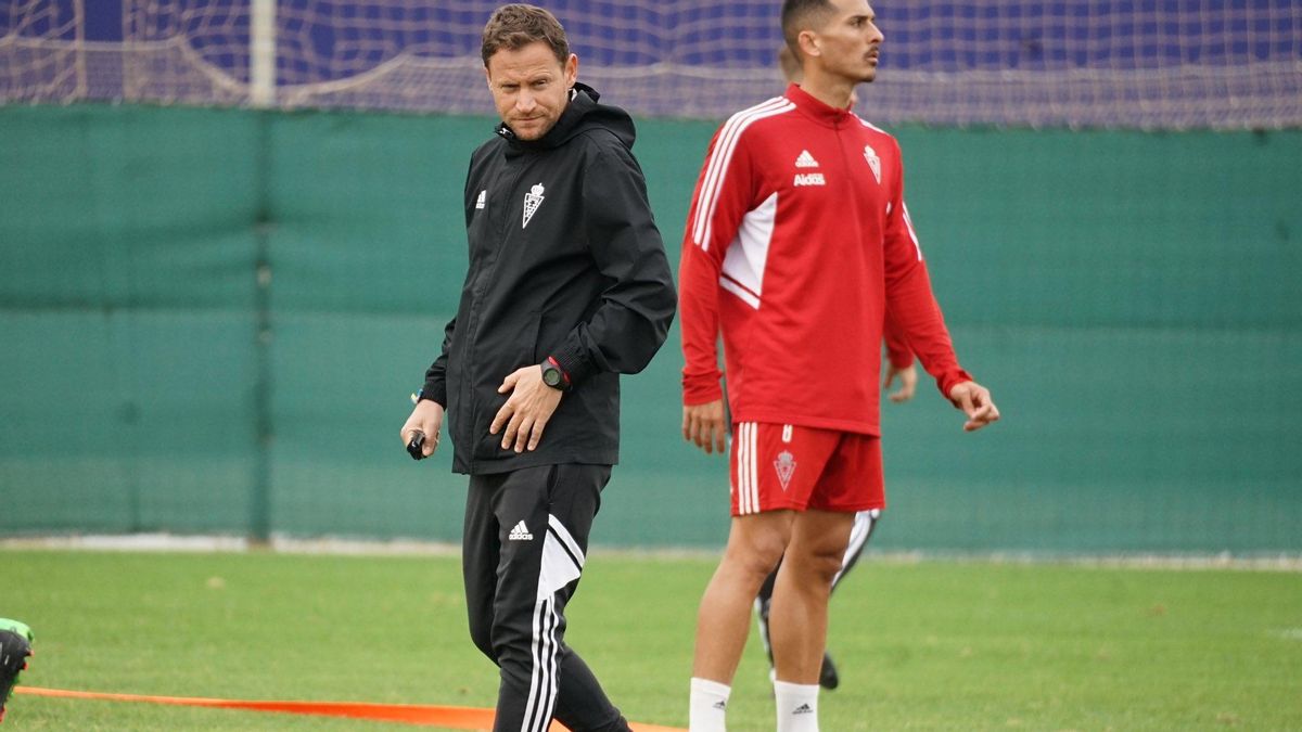 Mario Simón, durante un entrenamiento