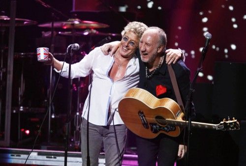 Roger Daltrey and Peter Townshend of The Who perform during the "12-12-12" benefit concert for victims of Superstorm Sandy at Madison Square Garden in New York