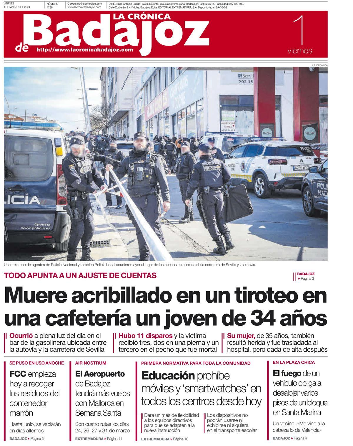 Consulta la portada correspondiente al día 1 de marzo de 2024