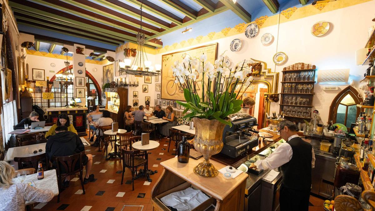 La zona de cervecería de Els 4 Gats.