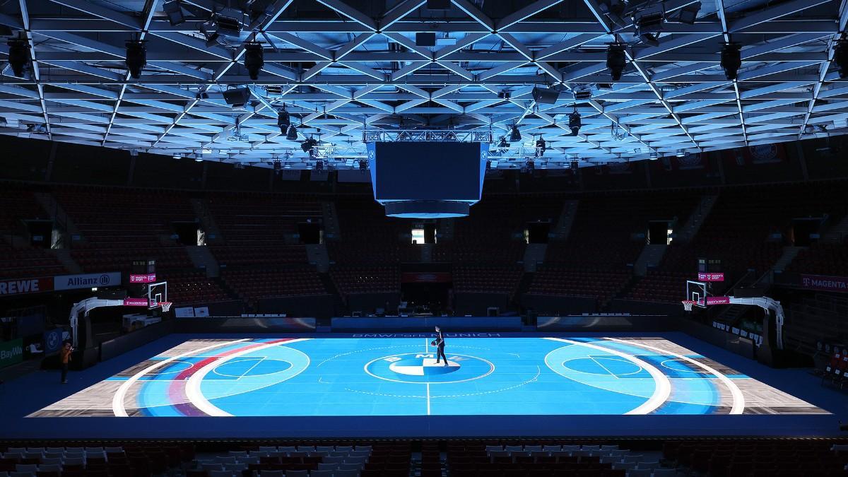 El suelo de cristal LED de la pista del Bayern es alta tecnología