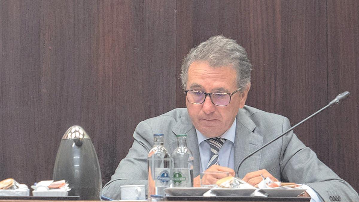 José Juan Sánchez Arencibia, interventor del Cabildo, durante un Pleno. | | LP/DLP
