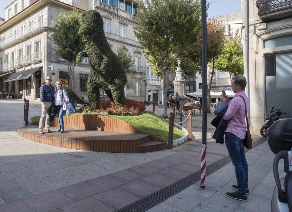 Turistas por el centro de Vigo