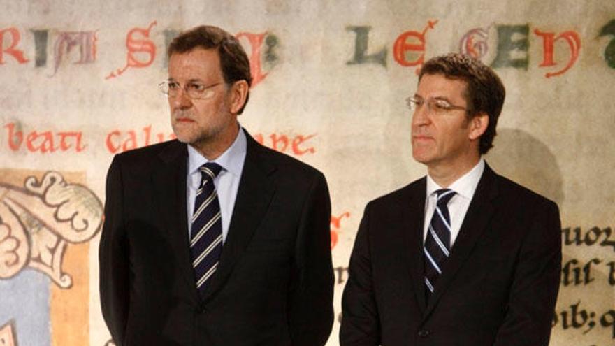 Rajoy y Feijóo, en un acto en 2012. / Óscar Corral