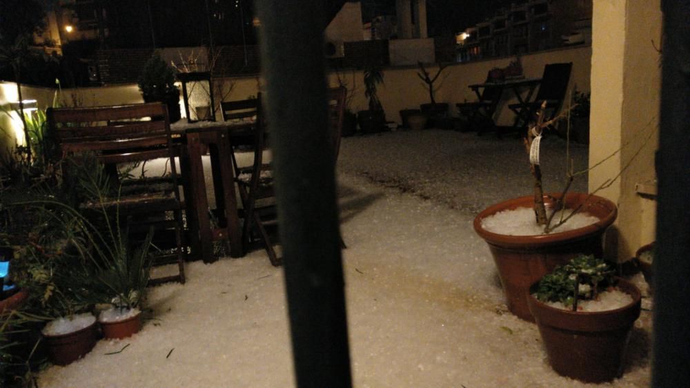 Granizo en Málaga.