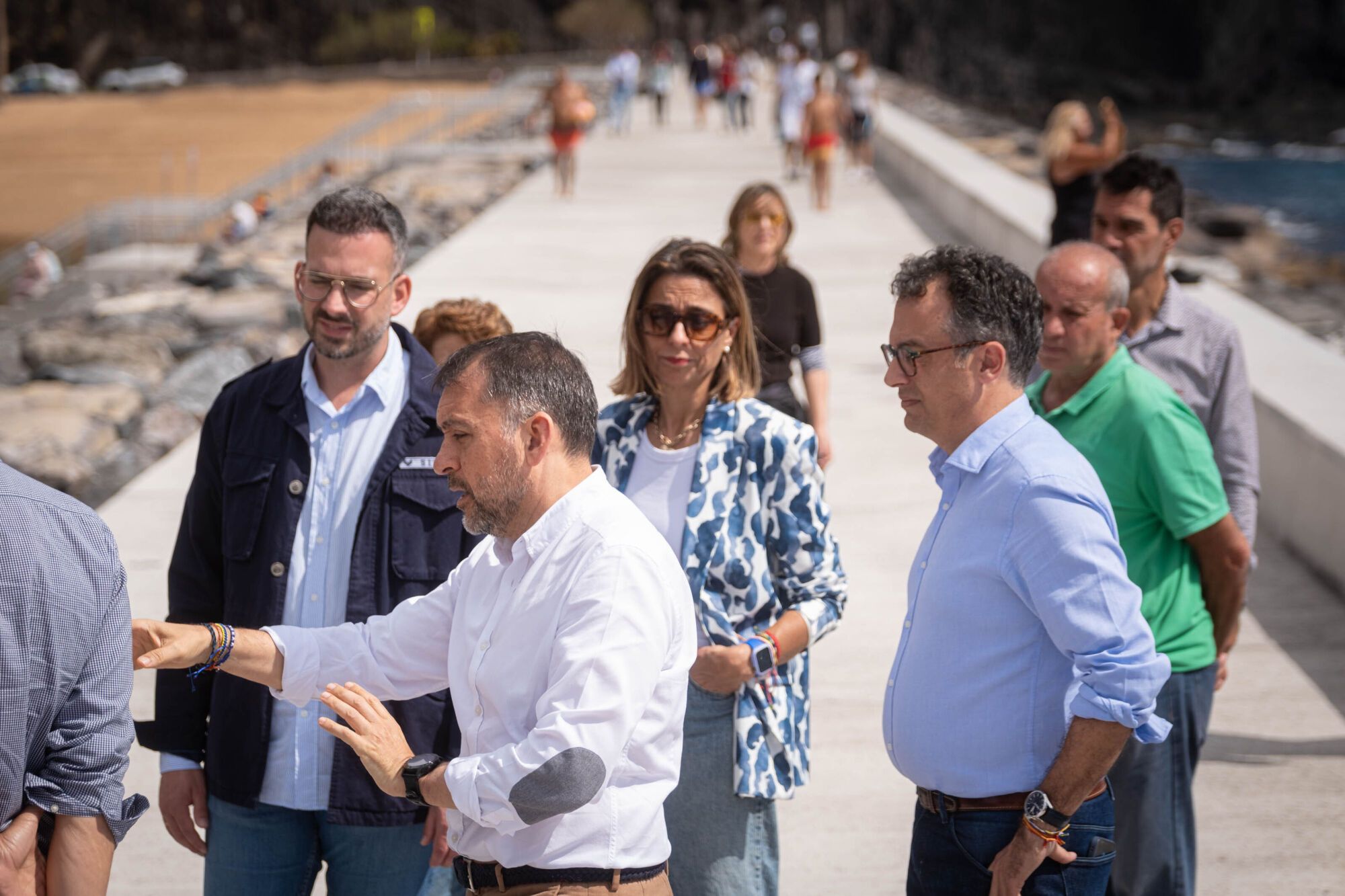 Inauguración de la escollera de Las Teresitas