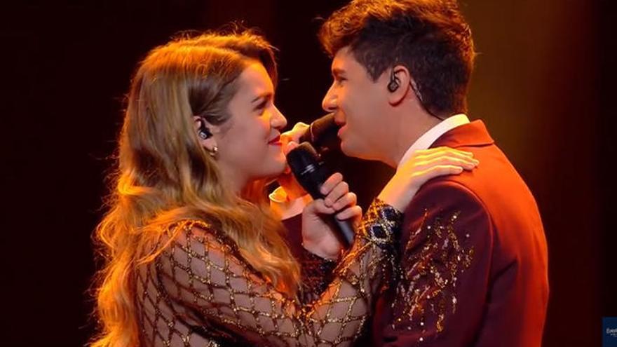 Amaia y Alfred durante el ensayo del lunes