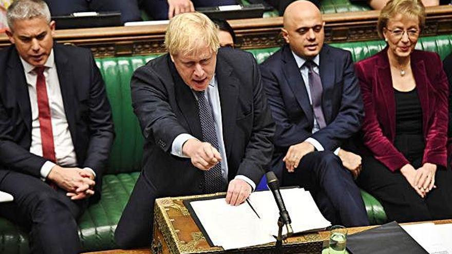 Boris Johnson durant la seva intervenció davant el Parlament britànic.