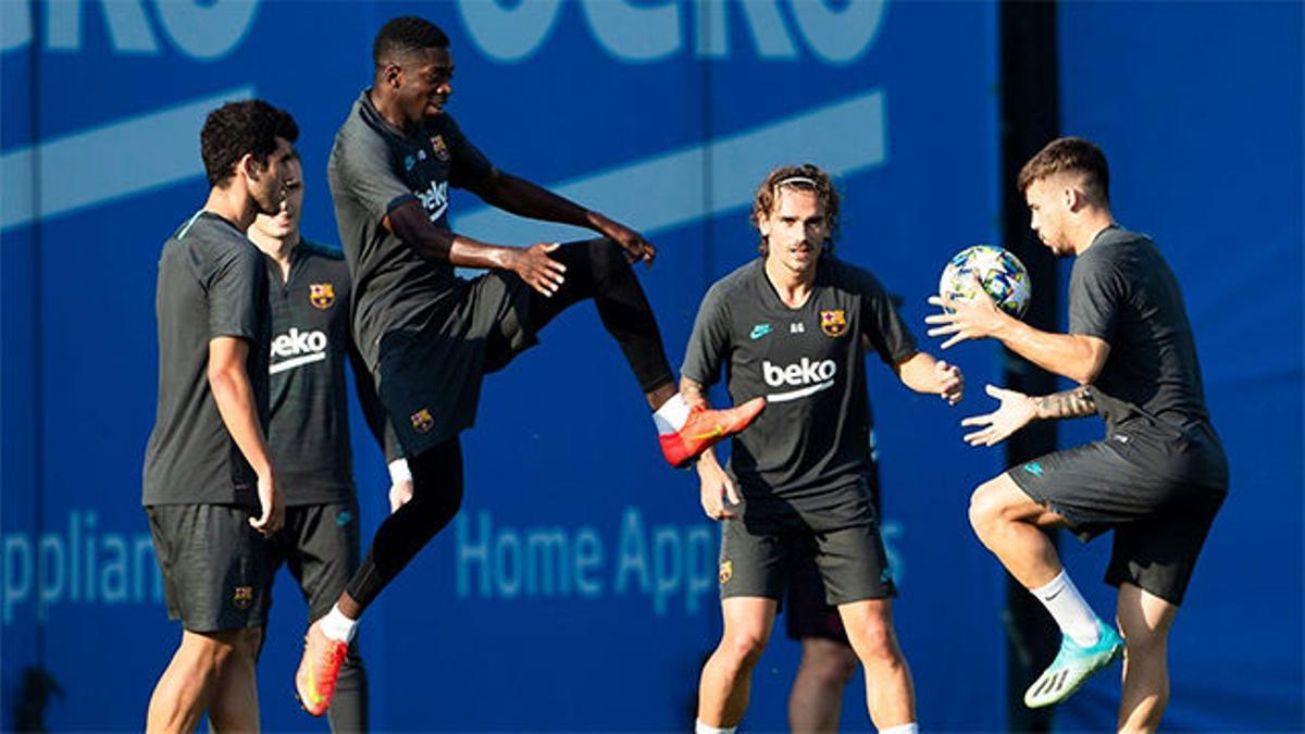 Messi, Dembélé y Ansu Fati entrenan con el equipo