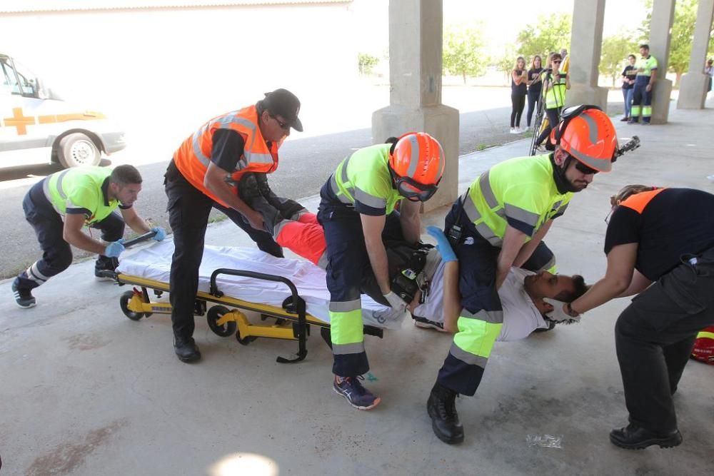 Simulacro de atropello múltiple en el campus de Cartagena de la UCAM