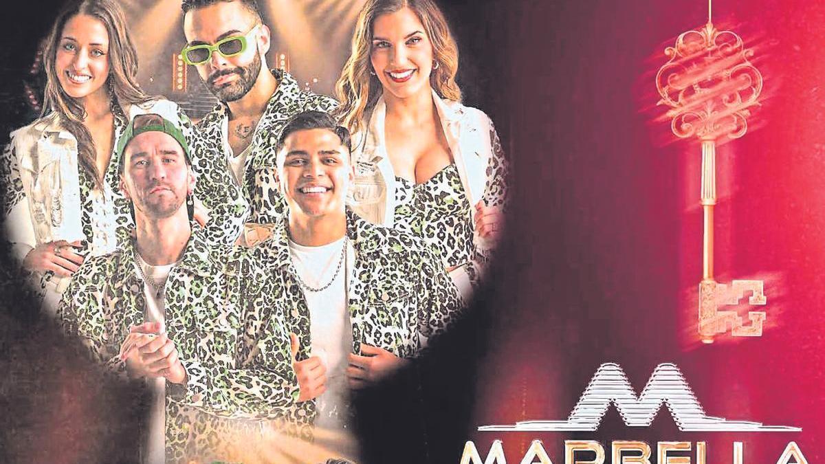 Los integrantes de la orquesta Marbella en el cartel del ‘tour’ del 2026, ‘La llave’