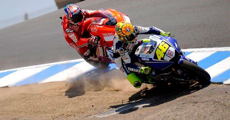 Rossi - Stoner, adelantamiento en el sacacorchos