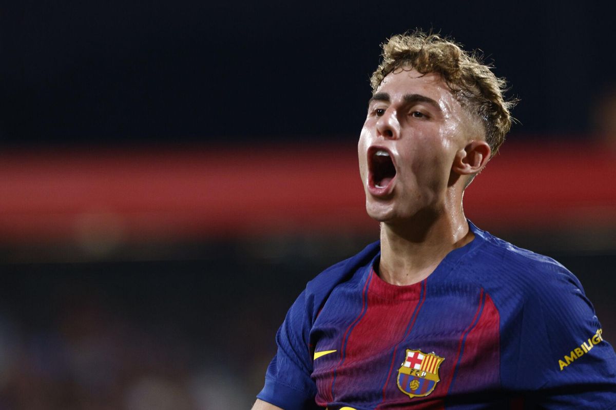 Fermín grita uno de sus dos goles del primer tiempo.