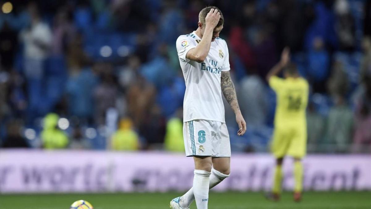 Toni Kroos no podía creerse la derrota del Real Madrid ante el Villarreal