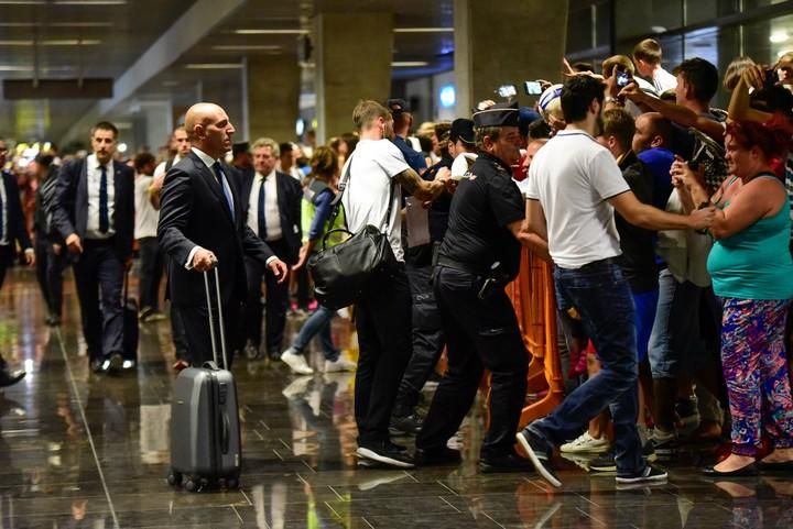 LLegada del Madrid al Aeropuerto de Gran Canaria