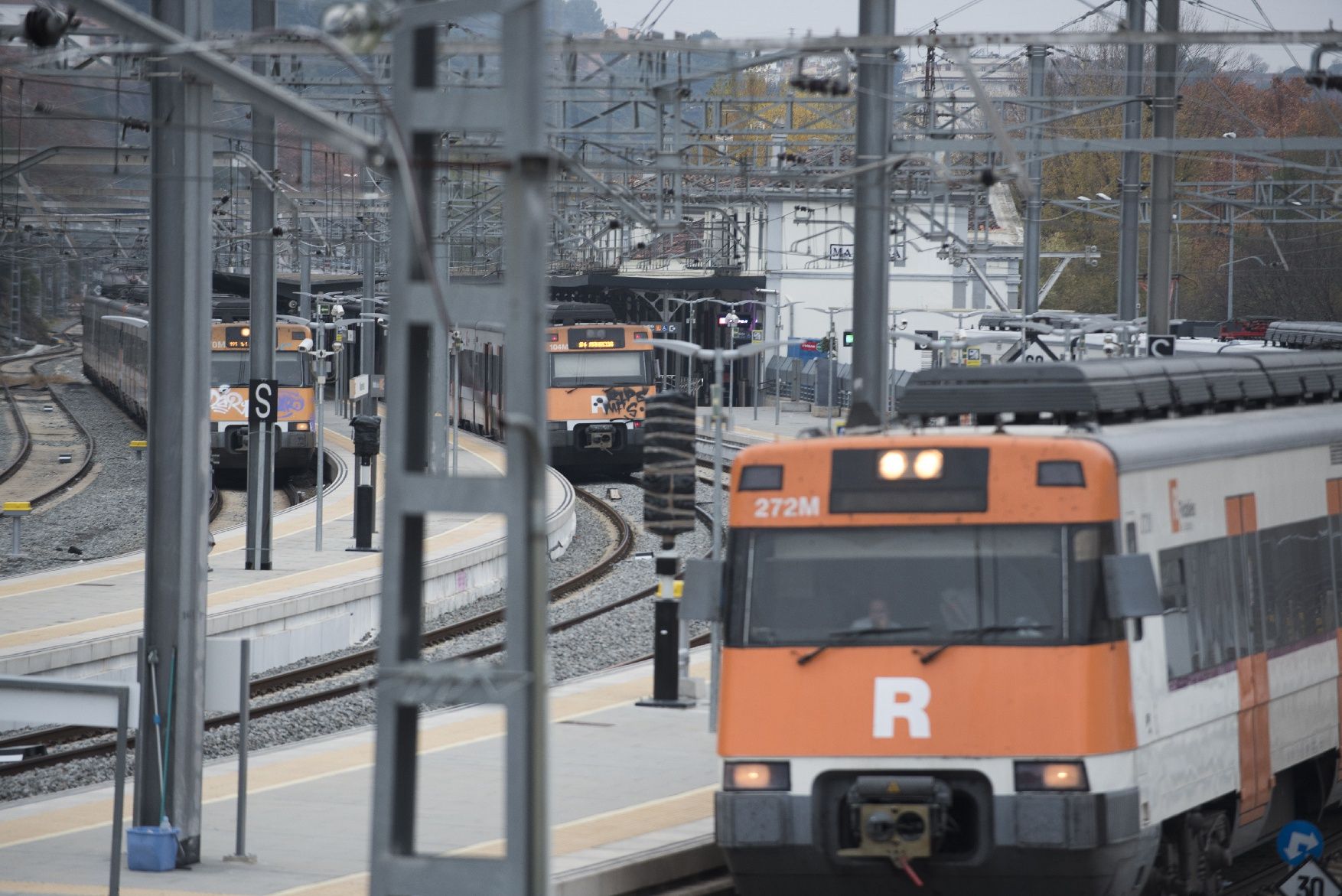 L'estació de Renfe de Manresa després de l'accident a Montcada