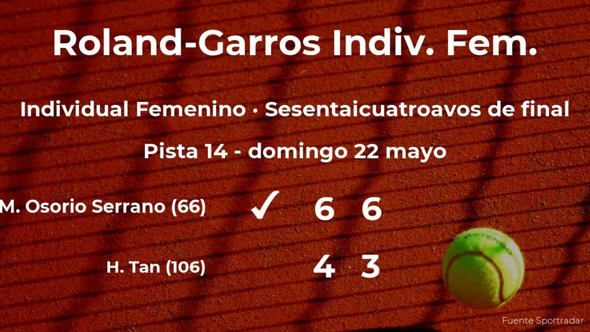 La tenista María Camila Osorio Serrano pasa a la próxima fase de Roland-Garros tras vencer en los sesentaicuatroavos de final