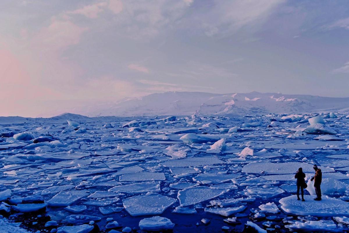 Efectos del calentamiento global en el lago Jökulsárlón, en Islandia.