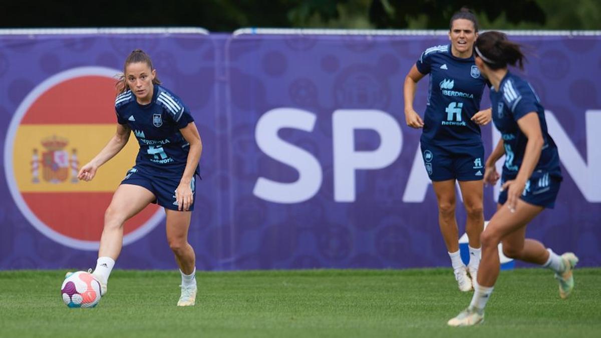 Entrenamiento de la selección española.