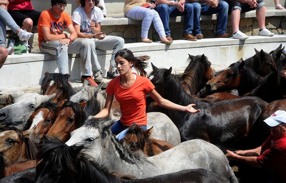 Lucía González en el curro hace diez año.