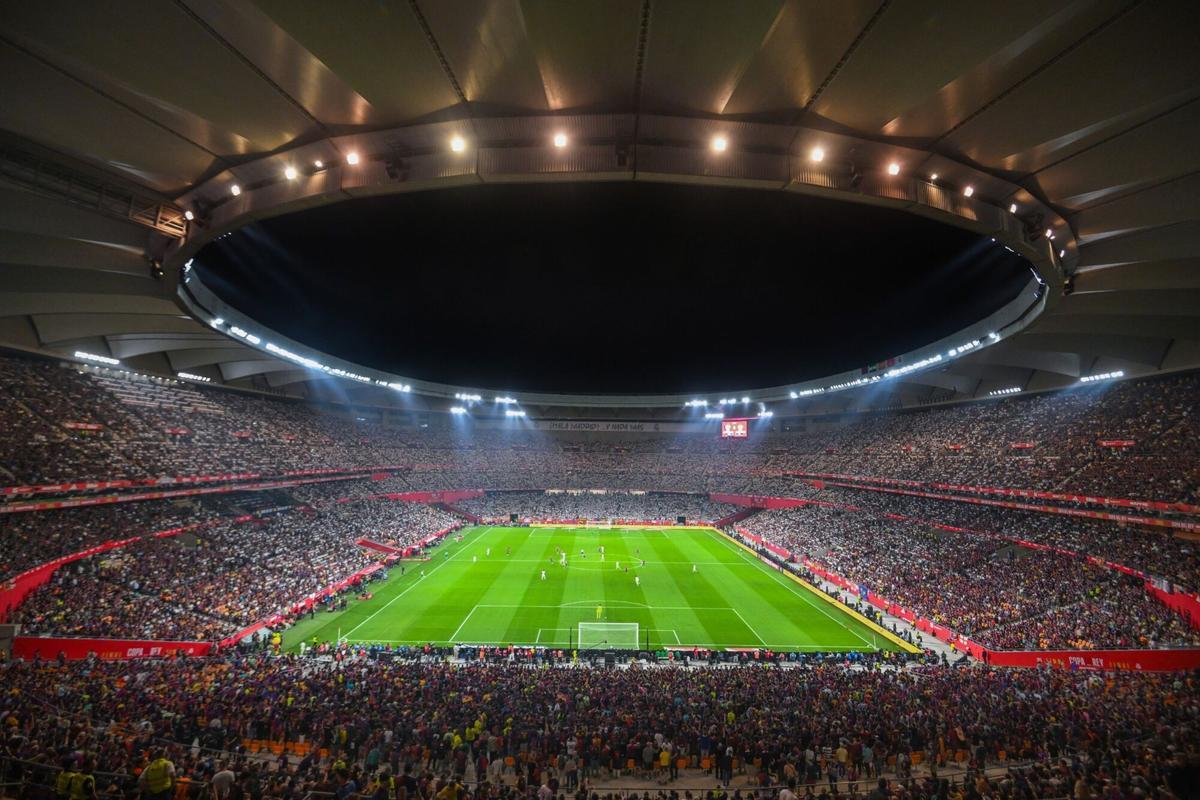 El estadio de La Cartuja durante la celebración de una final de la Copa del Rey.