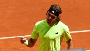 Stefanos Tsitsipas celebra un punto ante Struff