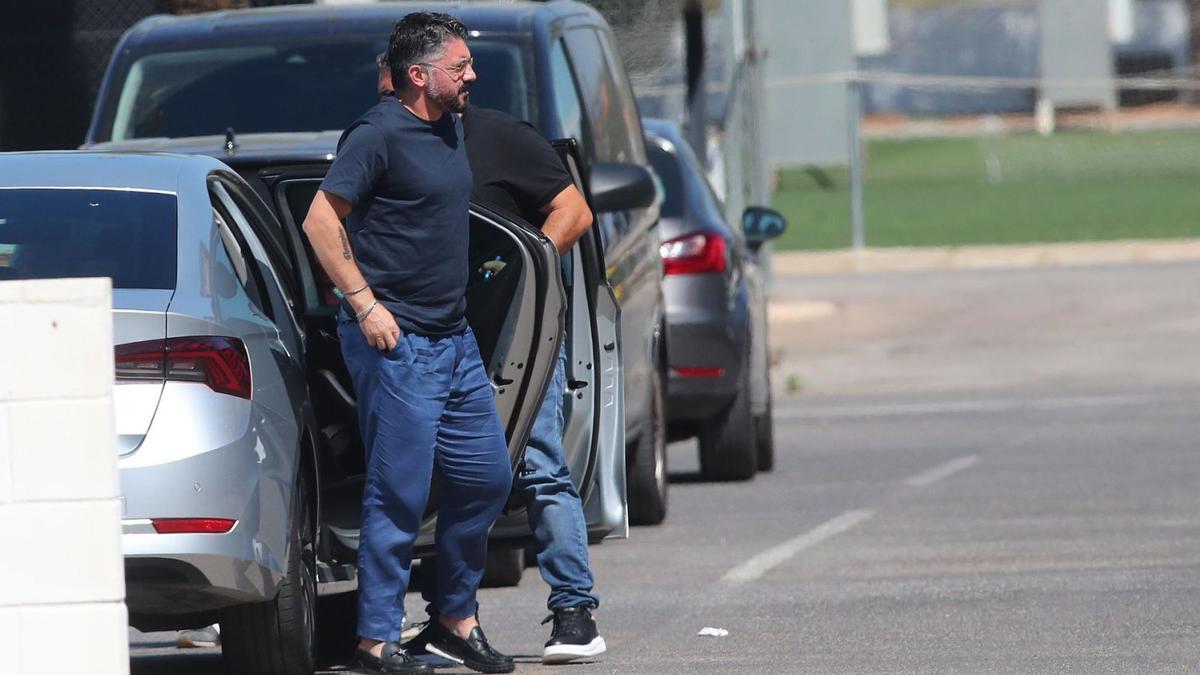 Gennaro Gattuso, entrenador del Valencia, en la ciudad deportiva de Paterna. | FRANCISCO CALABUIG