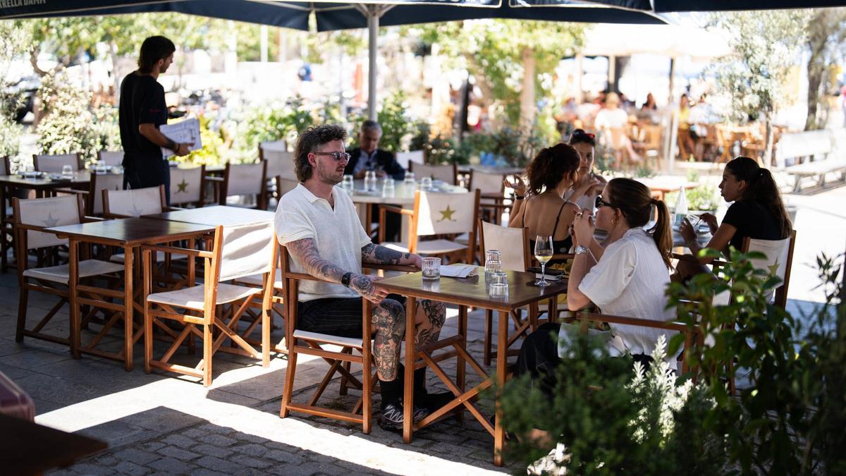 Una terraza de Barcelona, este verano