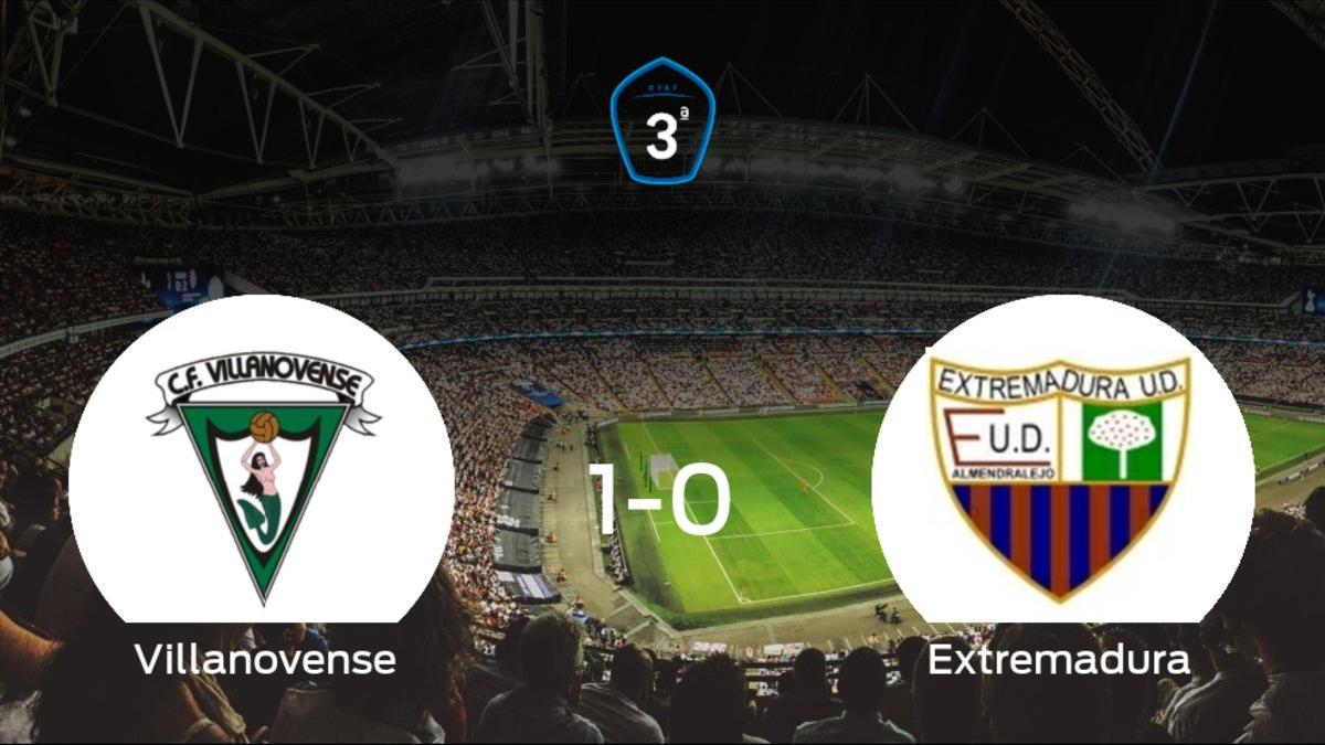 El Villanovense se queda con los tres puntos frente al Extremadura B (1-0)
