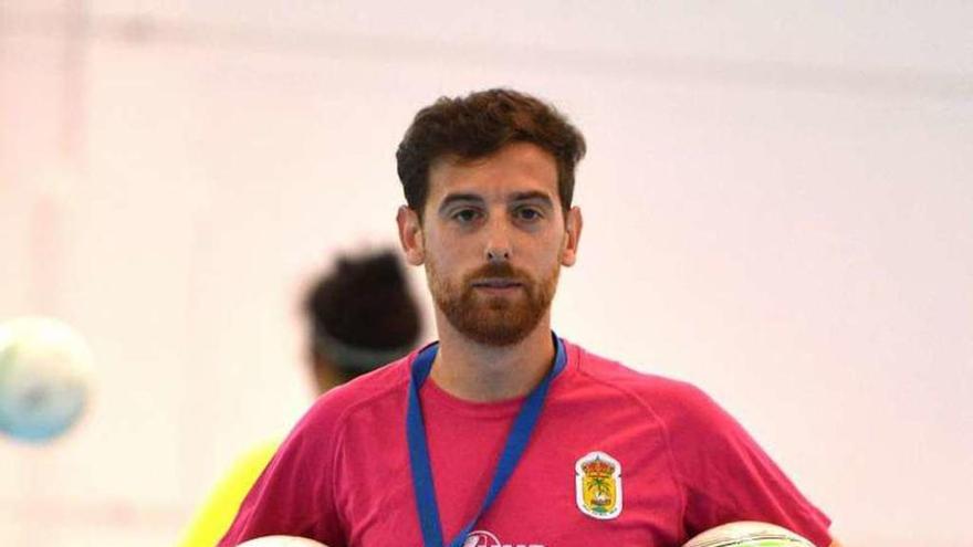 Jorge Basanta, durante un entrenamiento en A Seca. // Gustavo Santos