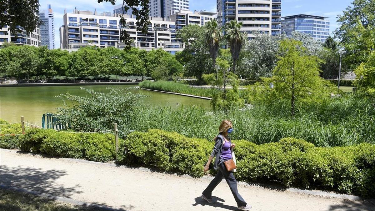 Barcelona     05 06 2020     Barcelona      Parque en Diagonal Mar  uno de los emplazamientos que el Ayuntamiento de Barcelona quiere potenciar para promover el asilvestramiento y la naturalizacion de los espacios verdes      Fotografia de Jordi Cotrina