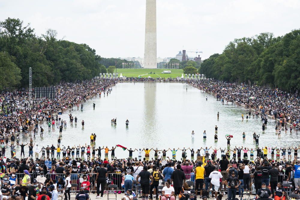 Protesta para conmemorar discurso de Luther king