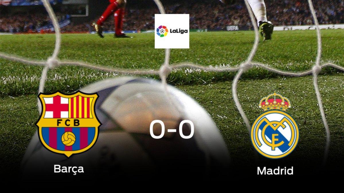 El Barcelona y el Real Madrid suman un punto tras empatar a cero