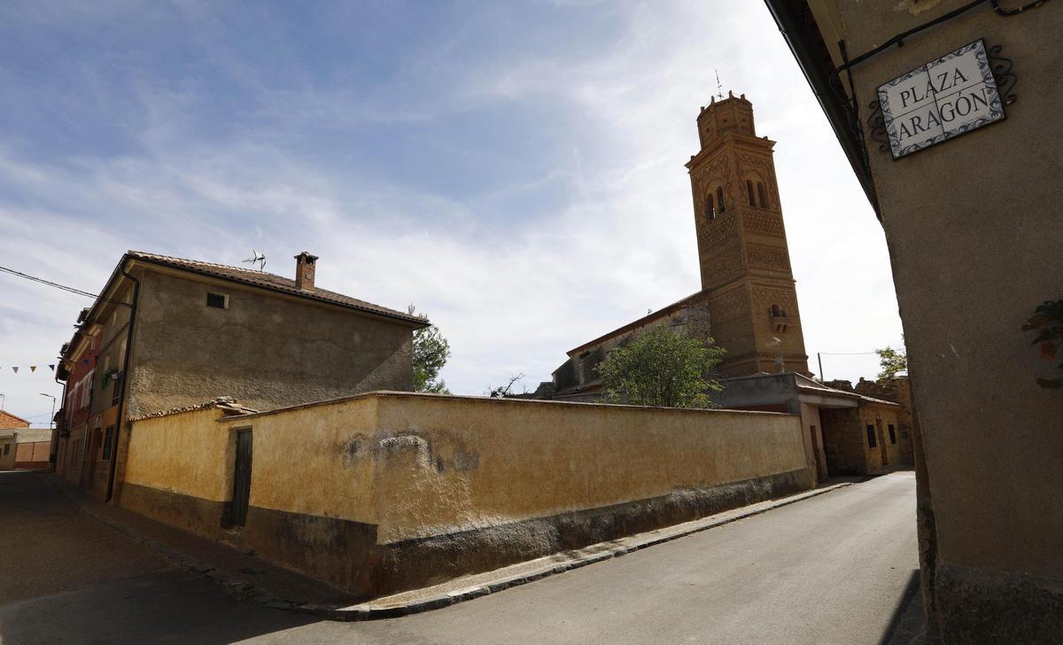 La plaza de Aragón de Romanos, en la provincia de Zaragoza.