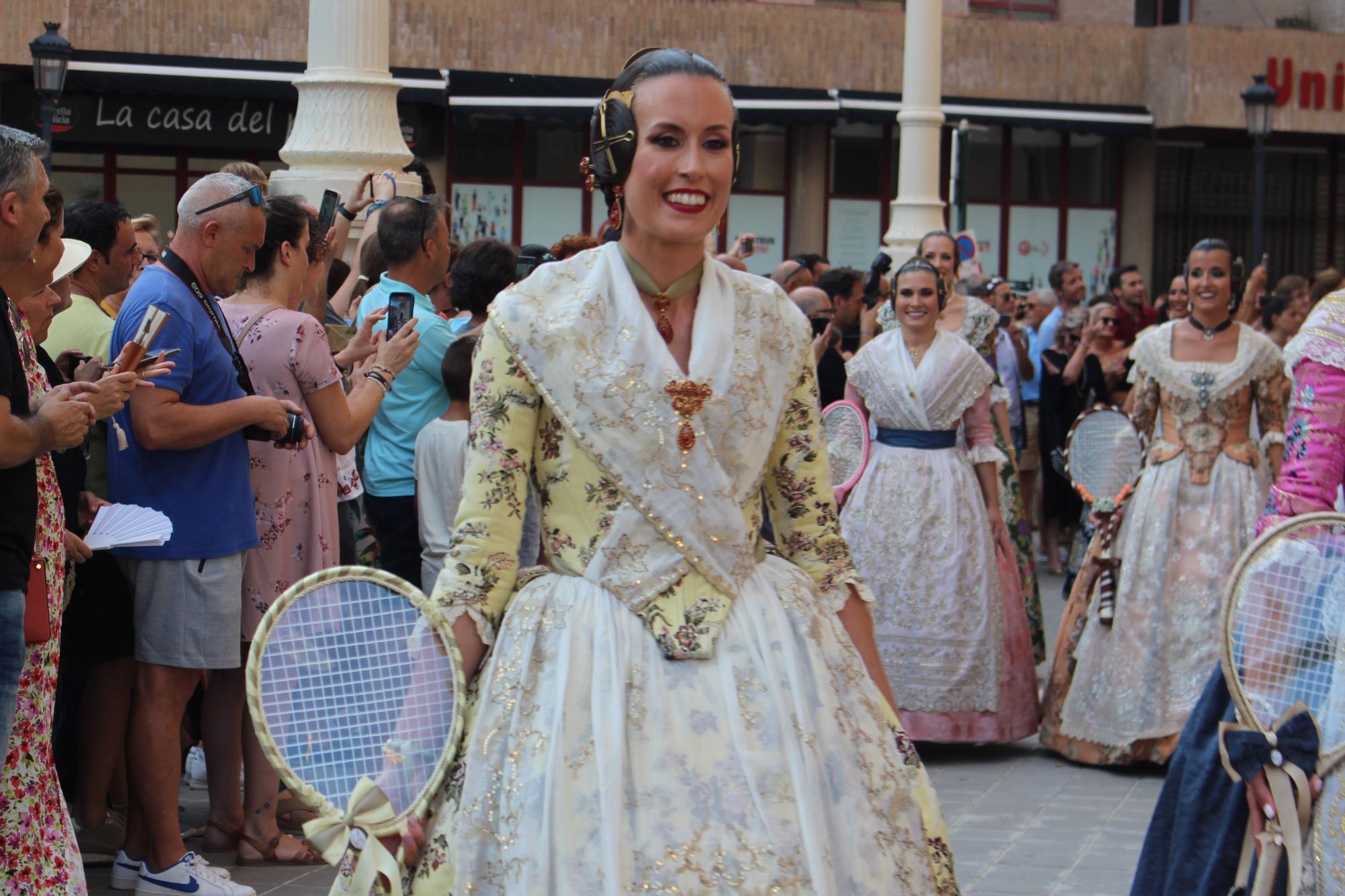 Las candidatas a falleras mayores de València, en la Batalla de Flores