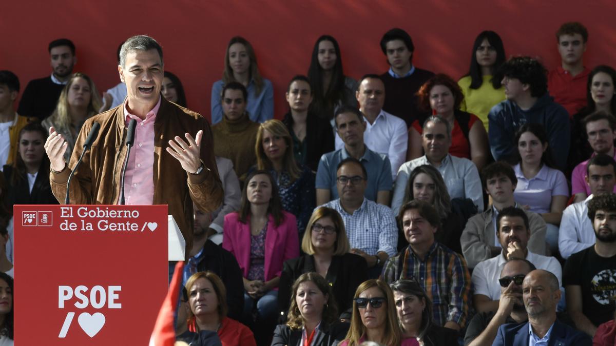 Sánchez, en un acto en Getafe.