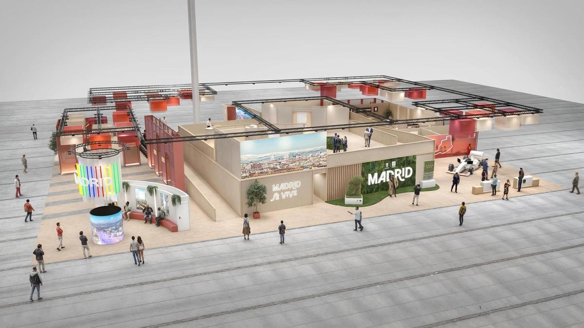 Recreación del estand de Madrid en Fitur en 2025