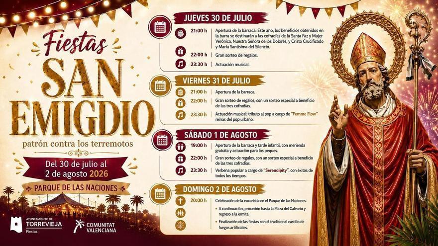 Las fiestas de San Emigdio: el copatrón de cuyo origen Torrevieja no quiere acordarse