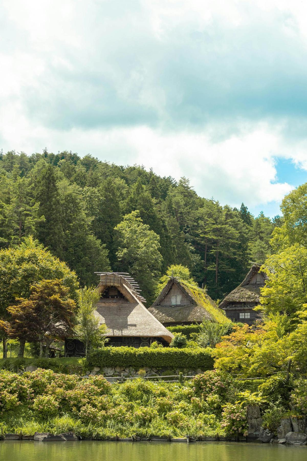 Las casas tradicionales japonesas salpican los pueblos de montaña