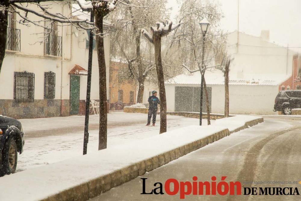 Nieve en las pedanías altas del Noroeste