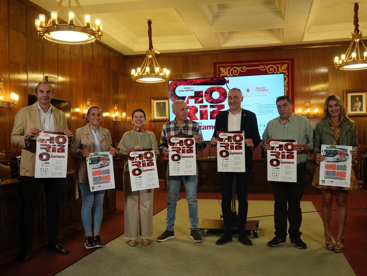 Un moento de la presentación de la Feria de Exaltación del Chorizo.