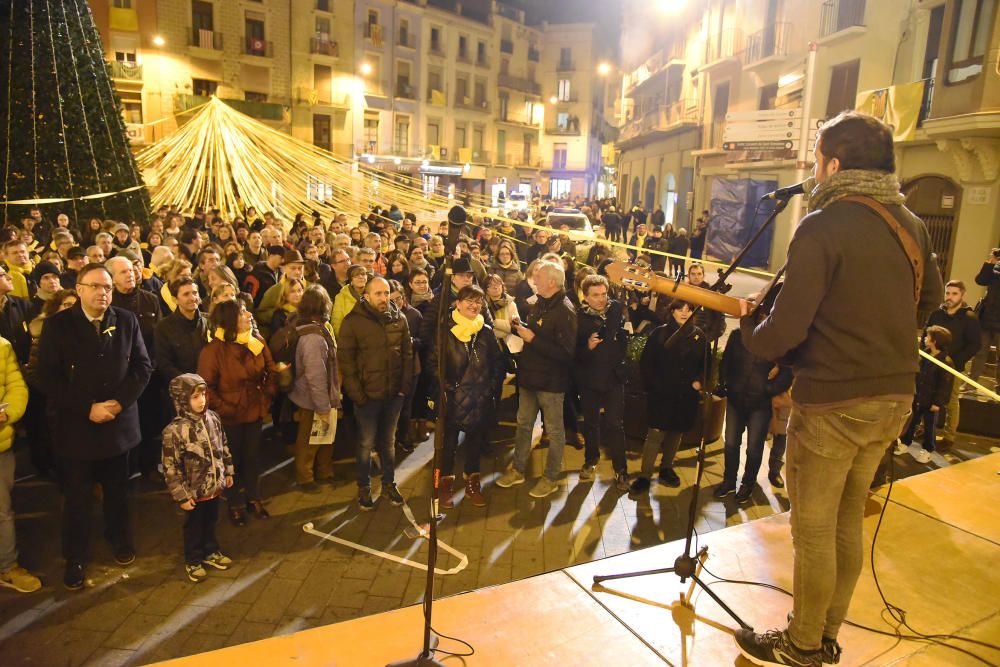 Manifestació a Manresa a favor dels docents.
