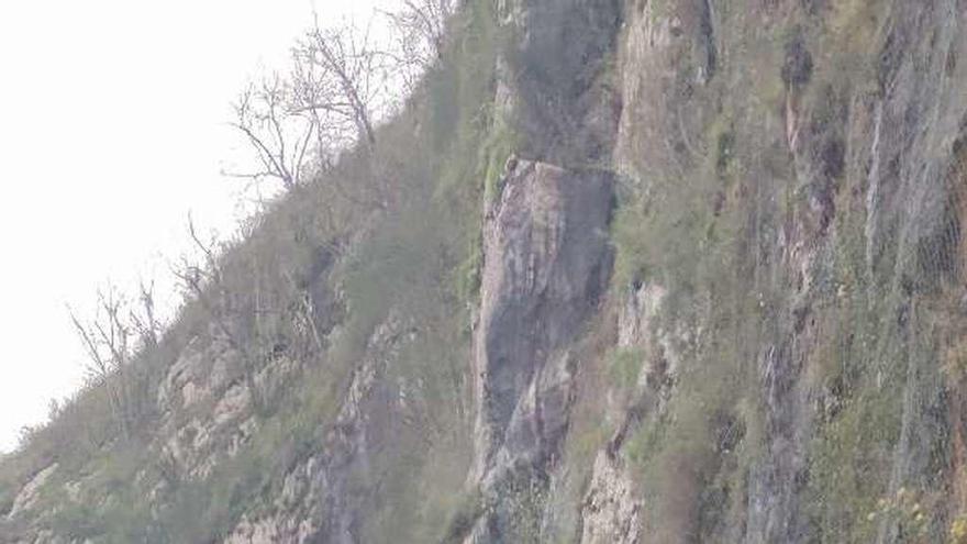 Uno de los tramos en los que es habitual la caída de rocas.
