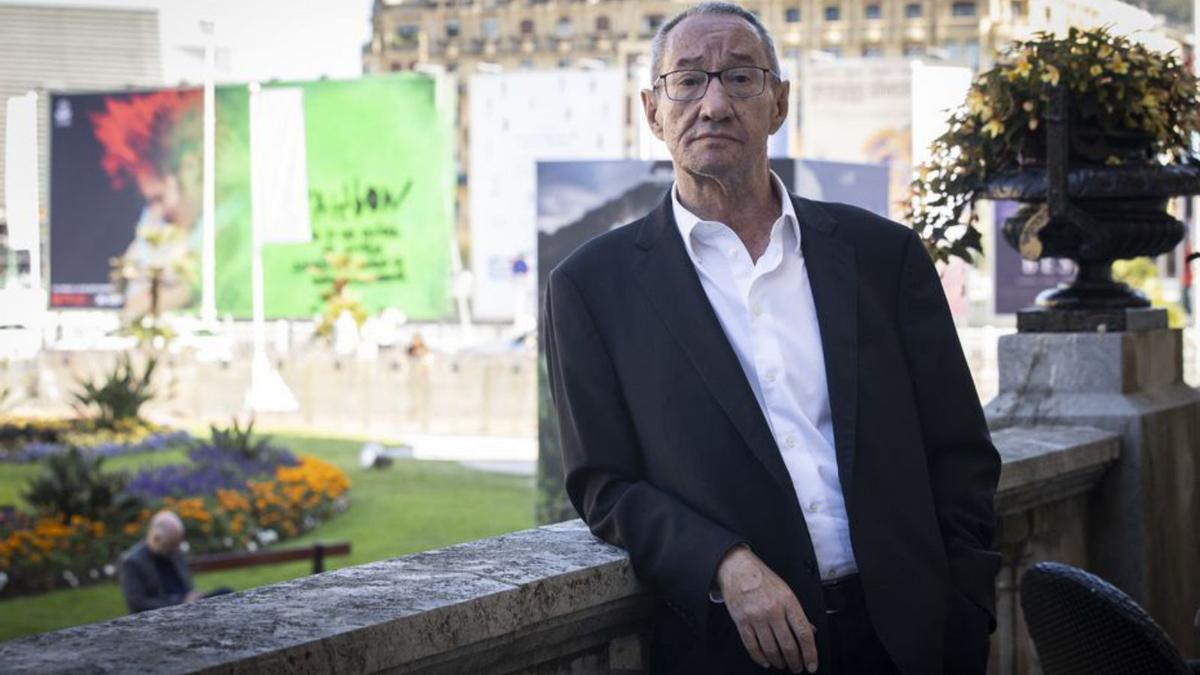 El crítico de cine Carlos Boyero, ayer en San Sebastián.